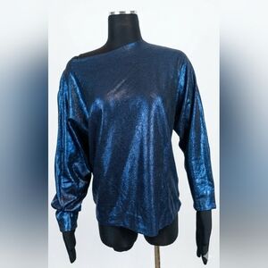 Ralph Lauren Metallic Navy Crewneck Sweater